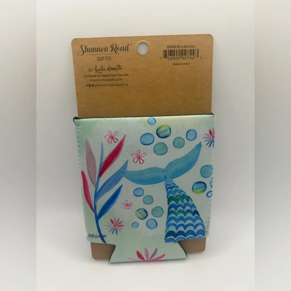 Mermaid Neoprene Drink Sleeve - In an ocean of fish, be a mermaid NWT OSFM